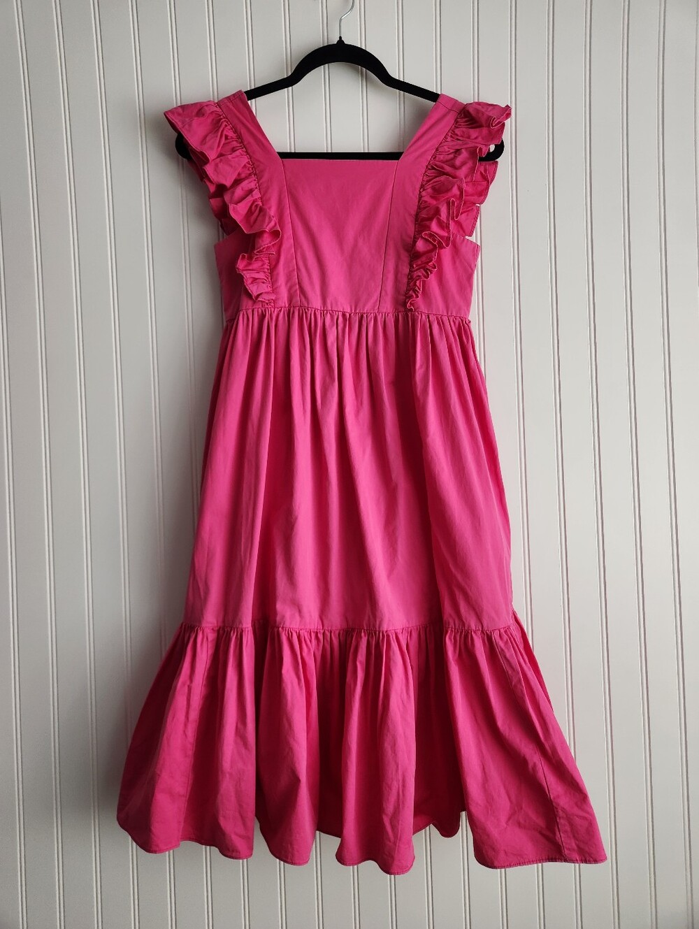 BARDOT JUNIOR Hot Pink 100% Cotton Ruffle Tiered Dress 14